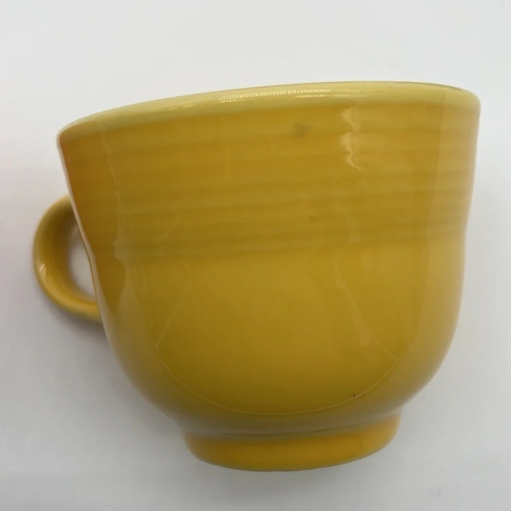 Lot of 4 Fiesta Multi Color Tea Cups 2 Marigold, Daffodil, Jade